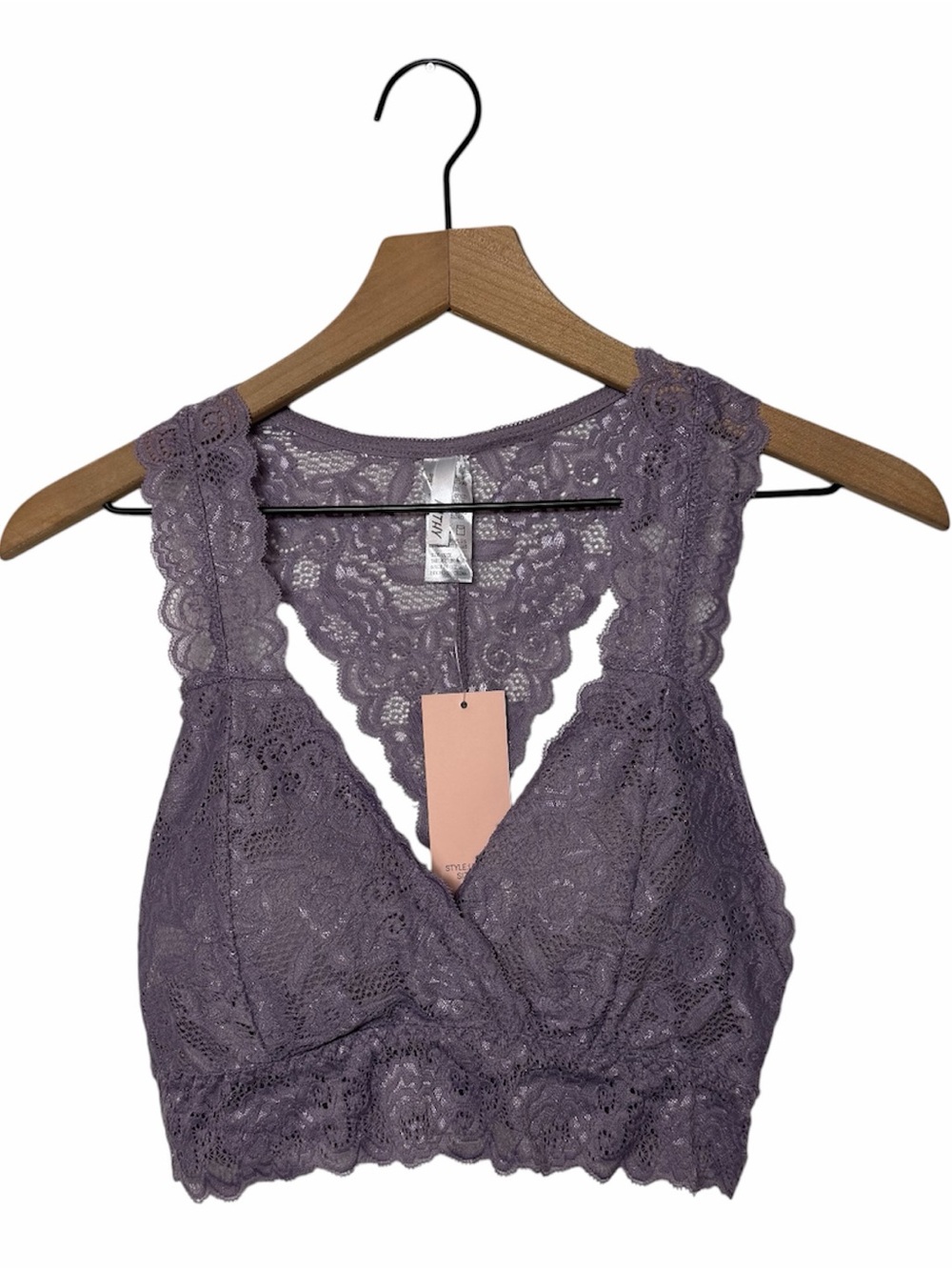 Kathy Design Purple Lace Bralette 1X/2X NWT